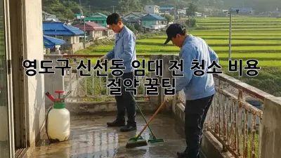 영도구 신선동 임대 전 청소🧹 비용 절약 꿀팁! ✨