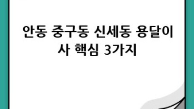 안동 중구동 신세동 용달이사, 소형이사 최저가 비교